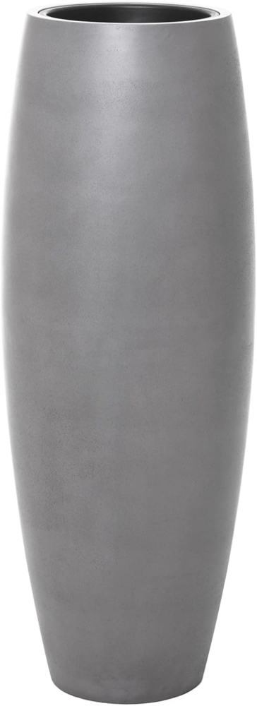 VIVANNO Bodenvase Fiberglas MAGNUM Rund - Grau Beton-Design (1 St), 30x80 cm Bild 1