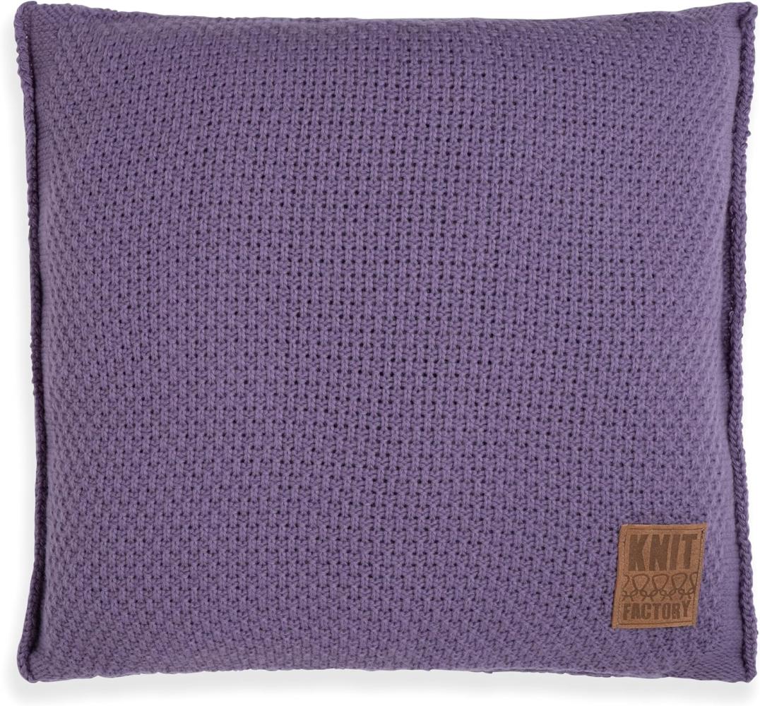 Knit Factory Jesse Kissen 50x50 cm Glatt Lila Bild 1