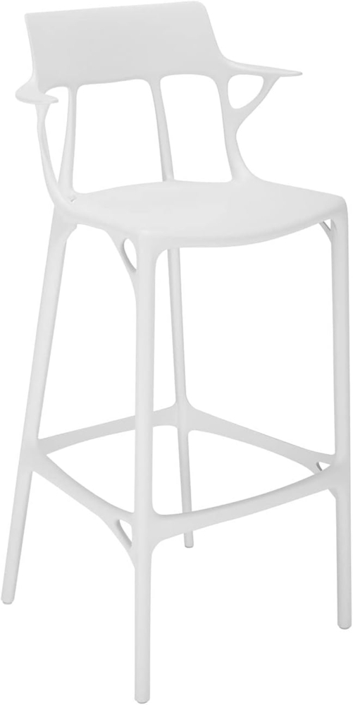 Kartell A.I. Stool Recycled, Hocker, Weiß, Höhe 75 cm Bild 1