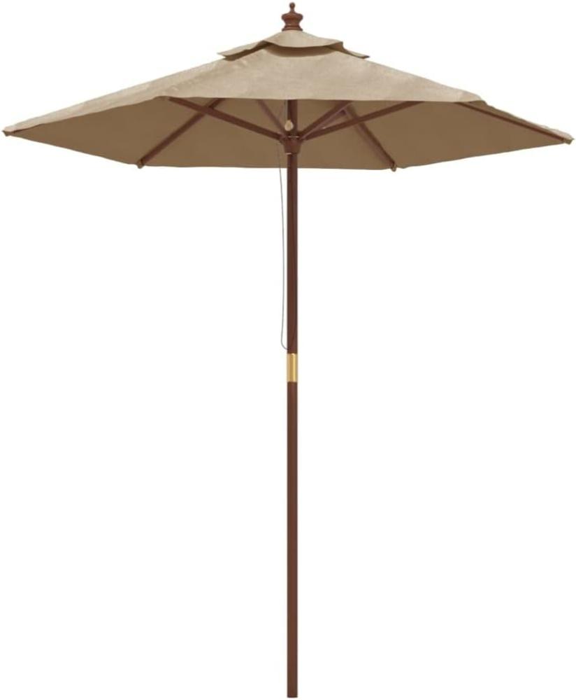 vidaXL Sonnenschirm mit Holzmast Taupe 196x231 cm 363162 Bild 1
