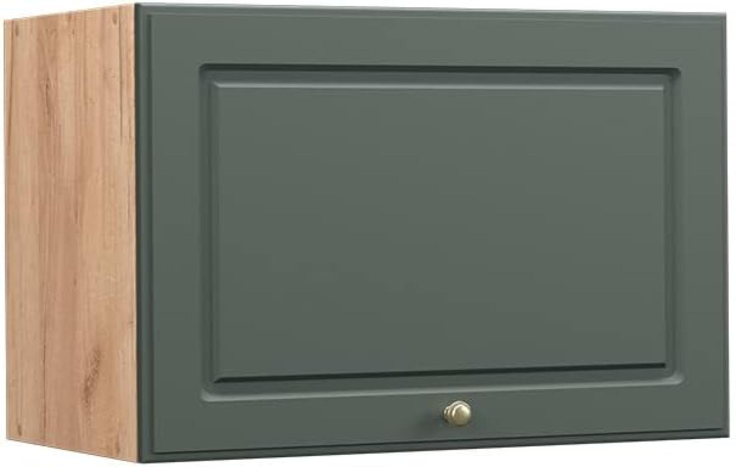 Vicco Küchenschrank Küchenmöbel Fame-Line Landhaus Küche Einbauküche Küchenzeile Blende Unterschrank Hochschrank Hängeschrank (Eiche-Grün-Gold, Hängeschrank 60 cm flach) Bild 1