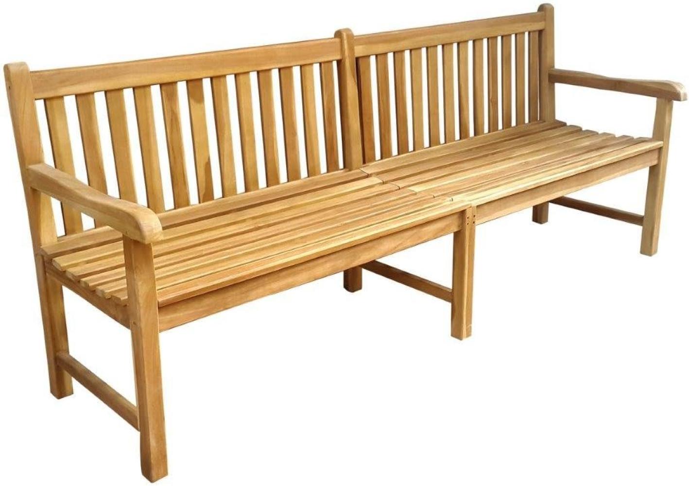 XXL Premium Teak Gartenbank Sitzbank Holzbank Teakbank Parkbank nachhaltig 220cm Bild 1