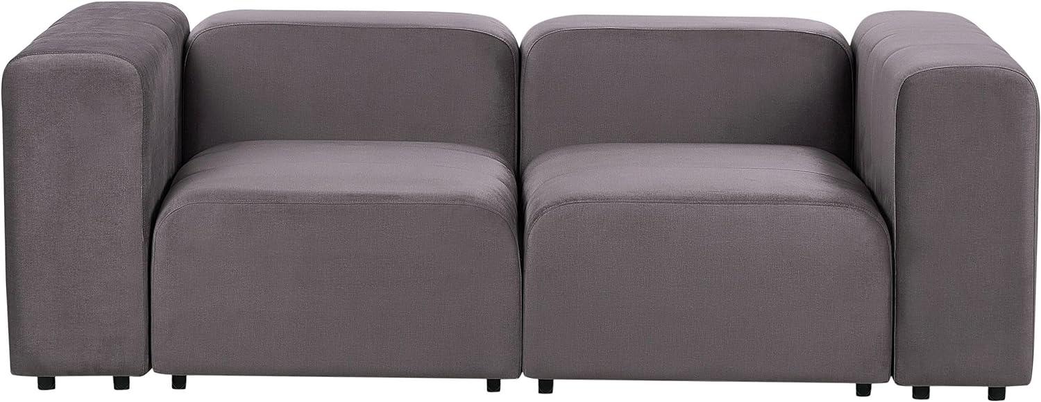 2-Sitzer Sofa Samtstoff dunkelgrau FALSTERBO Bild 1