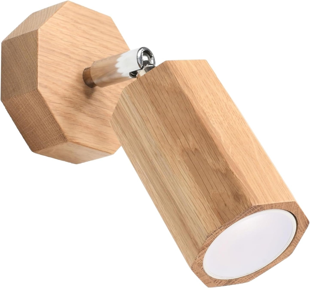 SOLLUX SL. 1028 Wandleuchte ZEKE Eiche L: 195, B: 80, H: 175, GU10/40W, dimmbar Bild 1