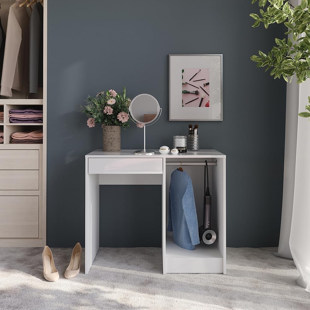 Schminktisch Sherry Weiß/Weiß Hochglanz 89.8 cm Vicco Bild 1