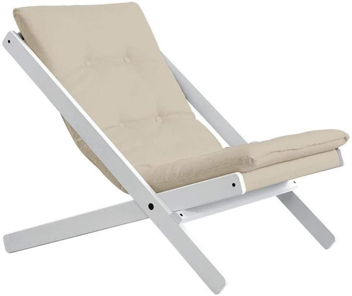 KARUP DESIGN BOOGIE Futon Liegestuhl Gestell Weiß / Beige Bild 1