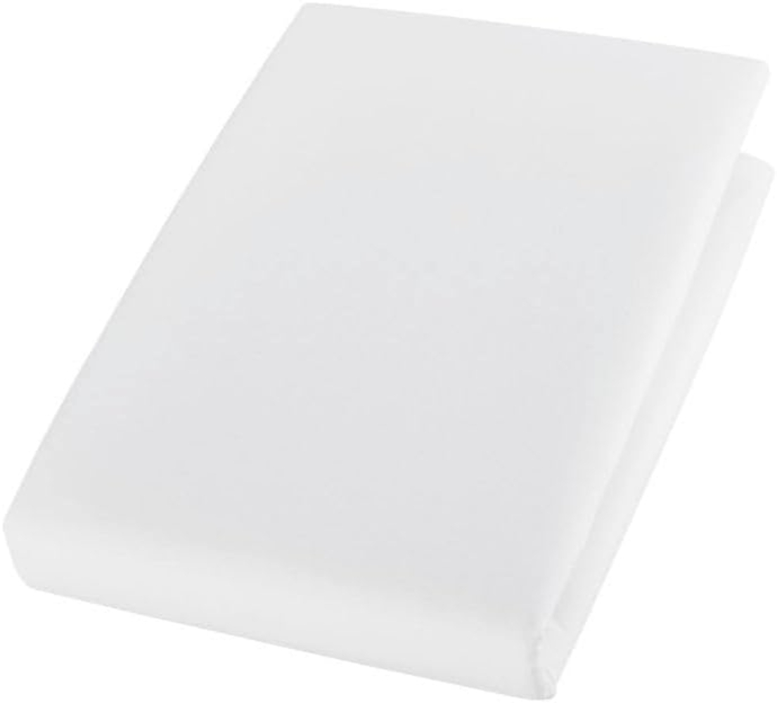 Cotonea Edellinon Spannbetttuch | 200x200 cm | weiss Bild 1