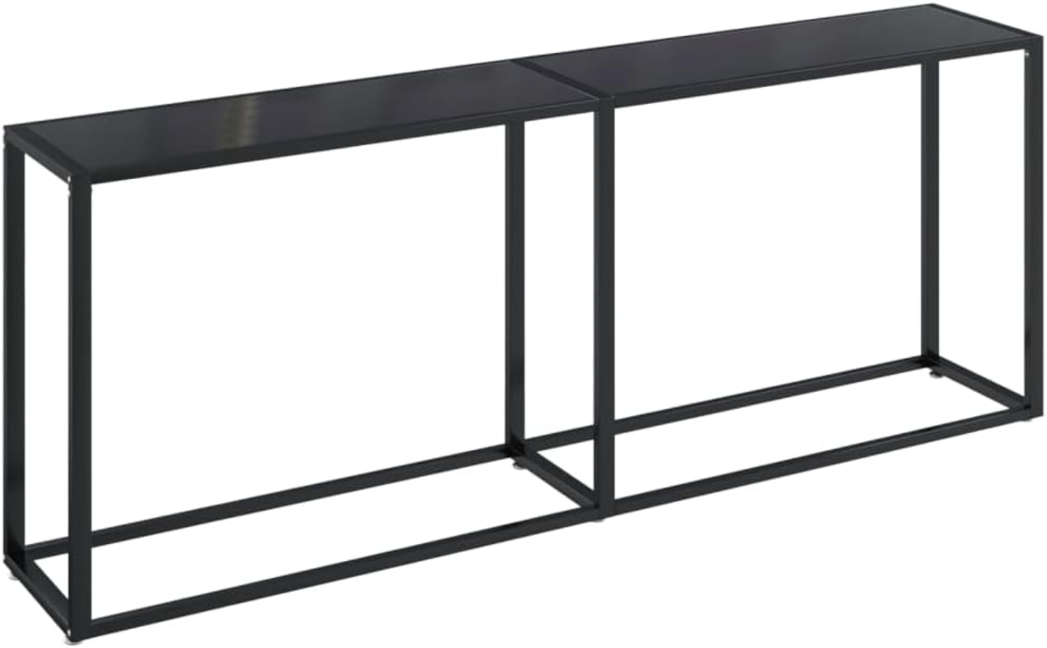 vidaXL Konsolentisch Schwarz 200x35x75,5 cm Hartglas 331687 Bild 1