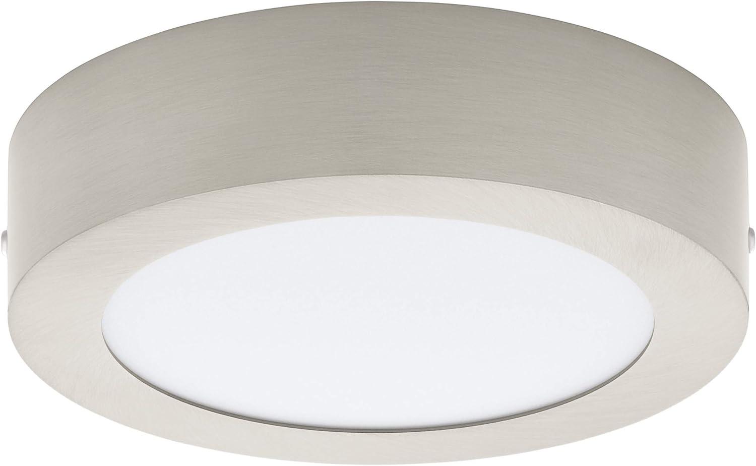 Eglo 94523 EGLO FUEVA 1 LED Deckenleuchte Aufbau nickel-matt max. 10,95W Ø17cm Bild 1