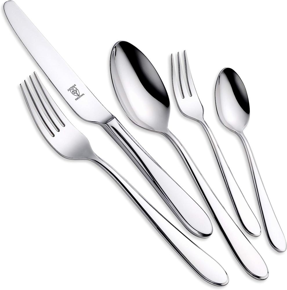 Justinus Besteck-Set Besteckset SILHOUETTE, 60-teilig, 12 Personen, (60-tlg), 12 Personen, Edelstahl 18/10, Edelstahl 18/10, Messer aus geschmiedetem Klingenstahl Bild 1