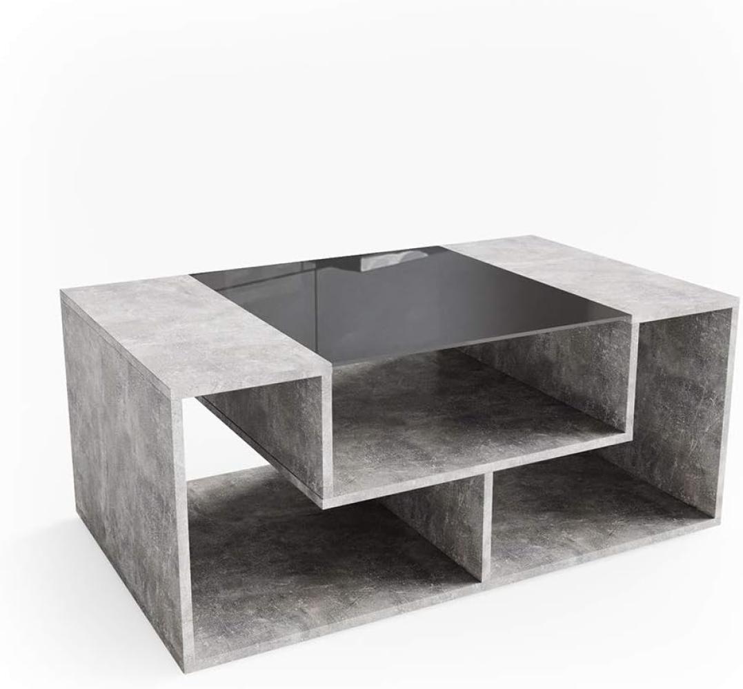 VICCO Couchtisch Gabriel Beton 100cm Sofatisch Kaffeetisch Beistelltisch Ablage Bild 1