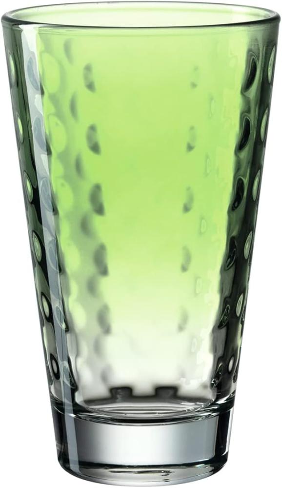 Leonardo Trinkglas Optic, Becher, Wasserglas, Kalk-Natron Glas, hellgrün, 300 ml, 025904 Bild 1