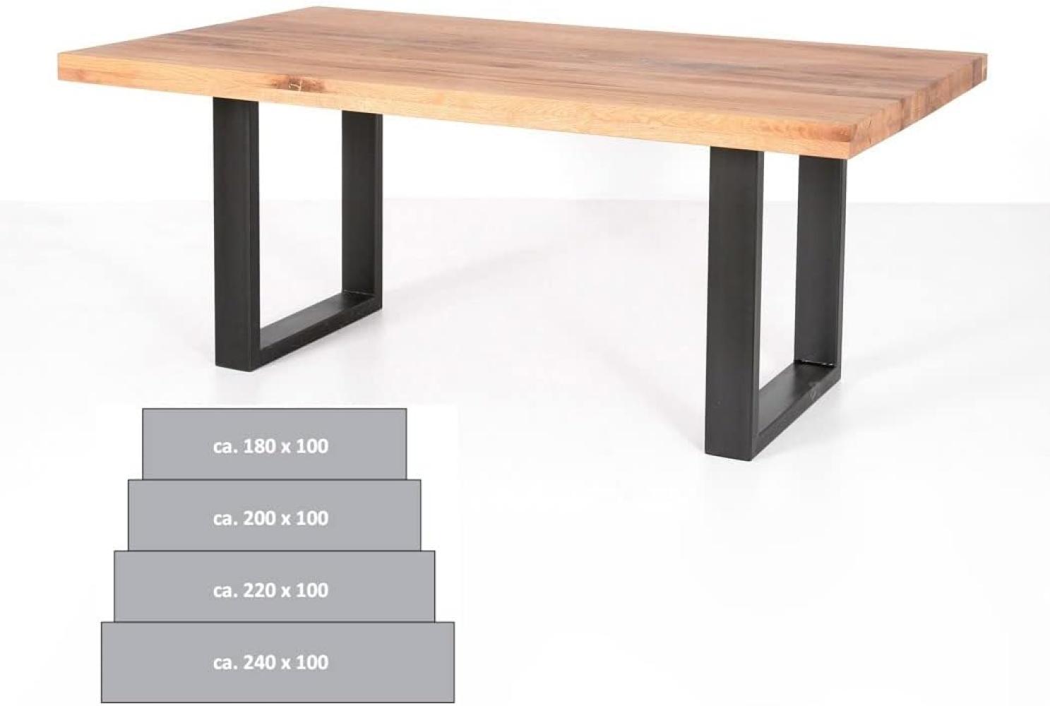 Esstisch Lyon C Balkeneiche Tisch 200-240cm Variante Massivholztisch 220 x 100 cm Bild 1