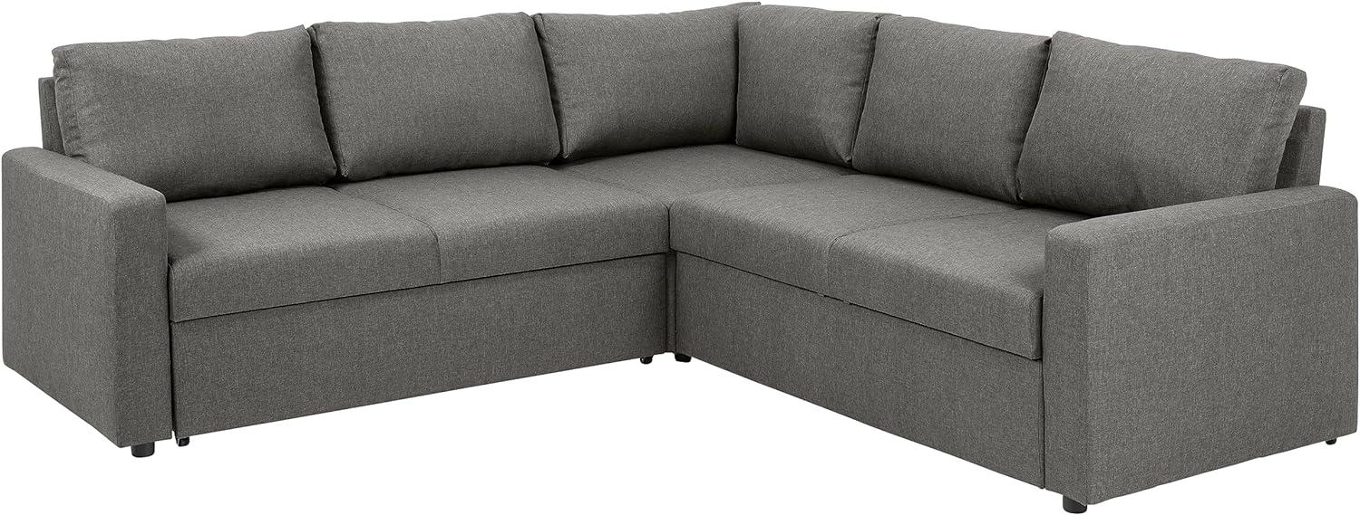 AC Design Furniture Richard Ecksofa mit Schlaffunktion und Stauraum in Hellgrau, L-Sofa für 4 Personen mit Ausziehbettfunktion, B: 228 x H: 85 x T: 228 cm Bild 1