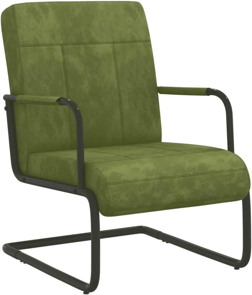 vidaXL Freischwinger Hellgrün Samt [325791] Bild 1
