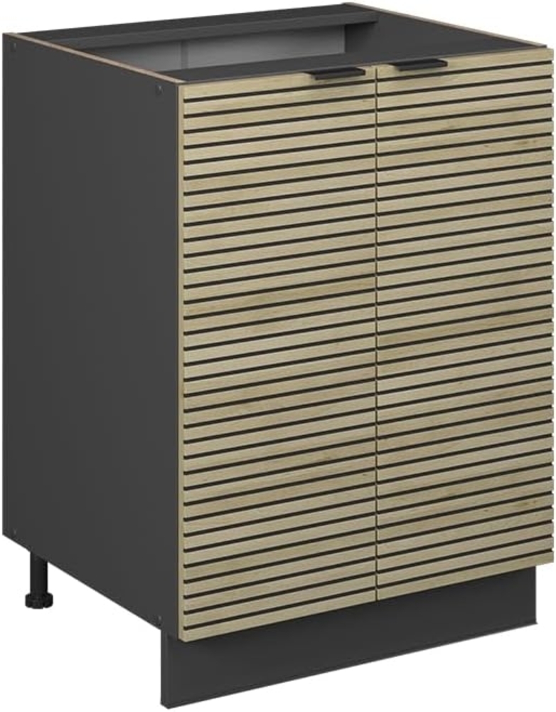 Vicco Küchenschränke Eiche Paneel 60 cm ohne Arbeitsplatte, Fame-Line Bild 1