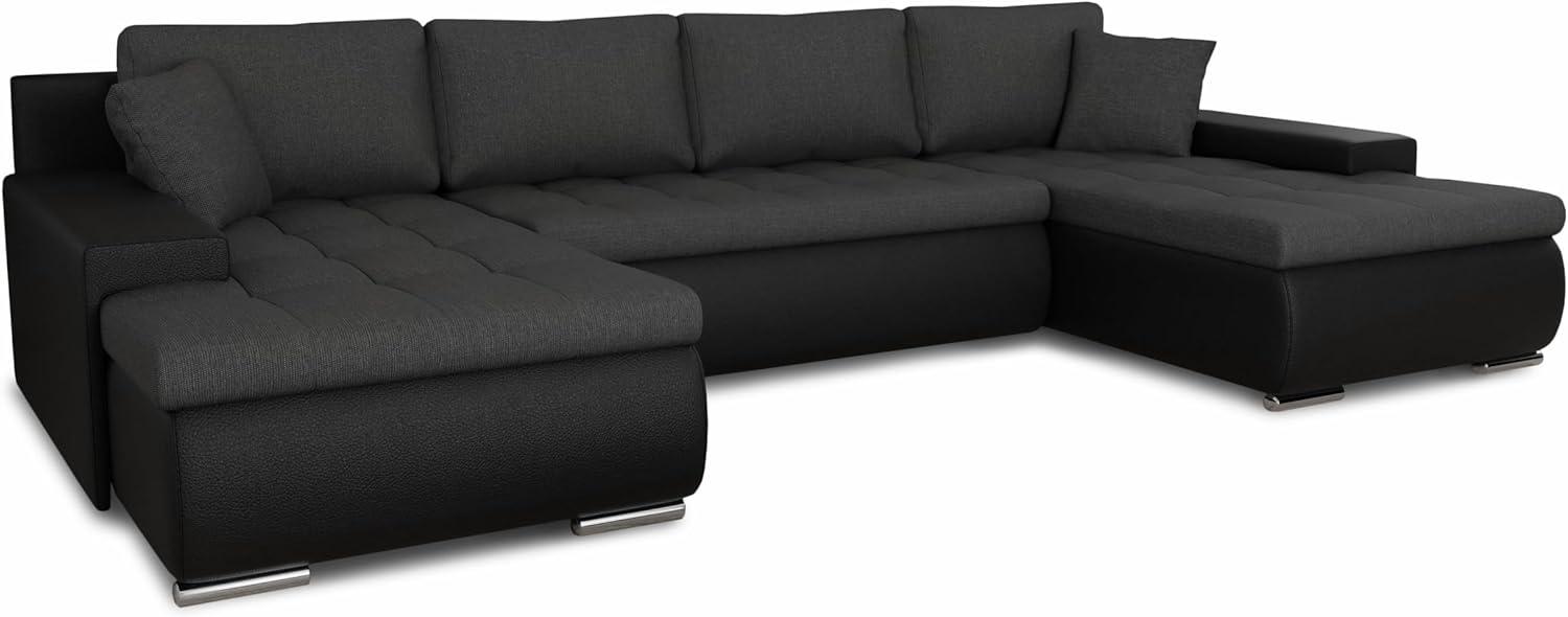 Sofnet Wohnlandschaft Faris U, mit Schlaffunktion und Bettkasten, Ecksofa, U-Form Couch, Schlafsofa mit Wellenfeder Bild 1