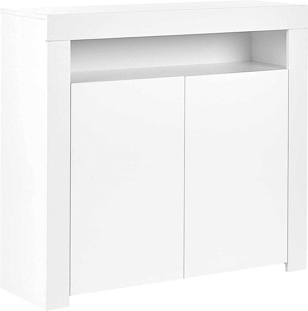 Sideboard weiß mit LED-Beleuchtung 2 Türen COVINA Bild 1