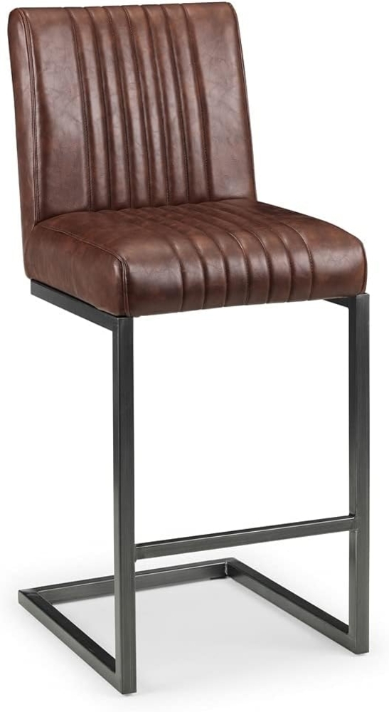 Julian Bowen 2er-Set Brooklyn Barhocker, Braun Bild 1