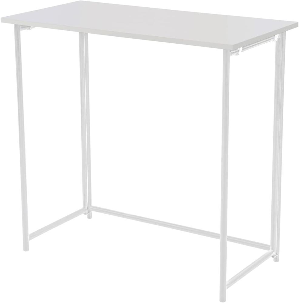SVITA Schreibtisch Klappbar Schmal Platzsparend Mehrzweck-Computertisch 80 x 40 x 76 cm Weiß Bild 1