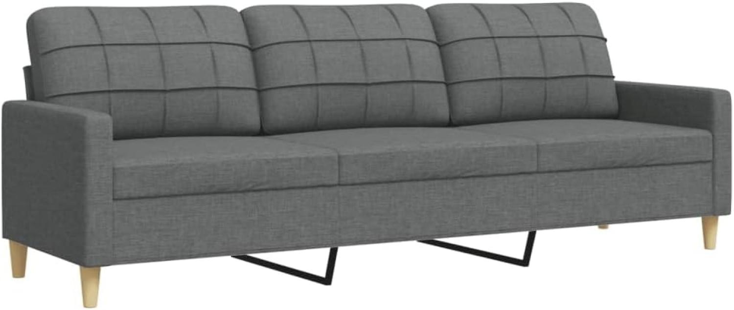 3-Sitzer-Sofa Dunkelgrau 210 cm Stoff 4007415 Bild 1