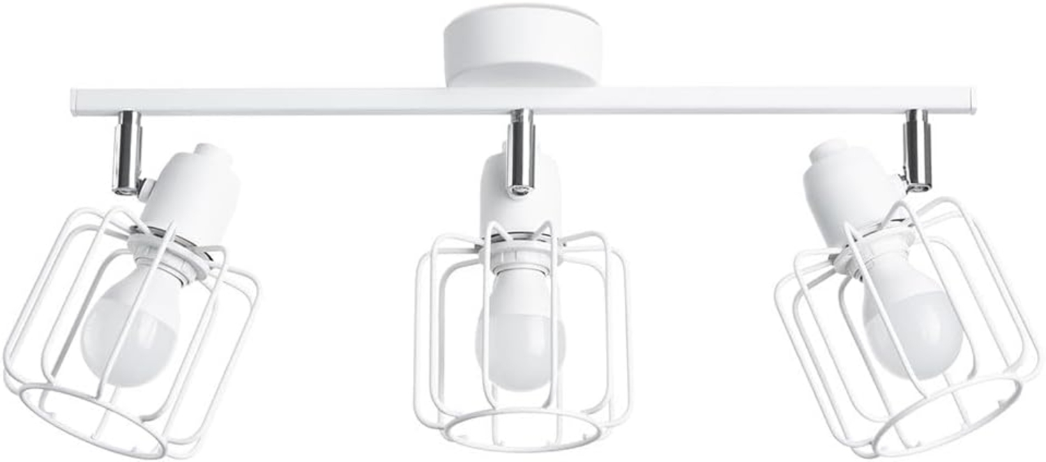 SOLLUX SL. 1113 Deckenleuchte BELUCI 3XE14 40W Stahl weiß L:48cm B:17cm H:19cm dimmbar Bild 1