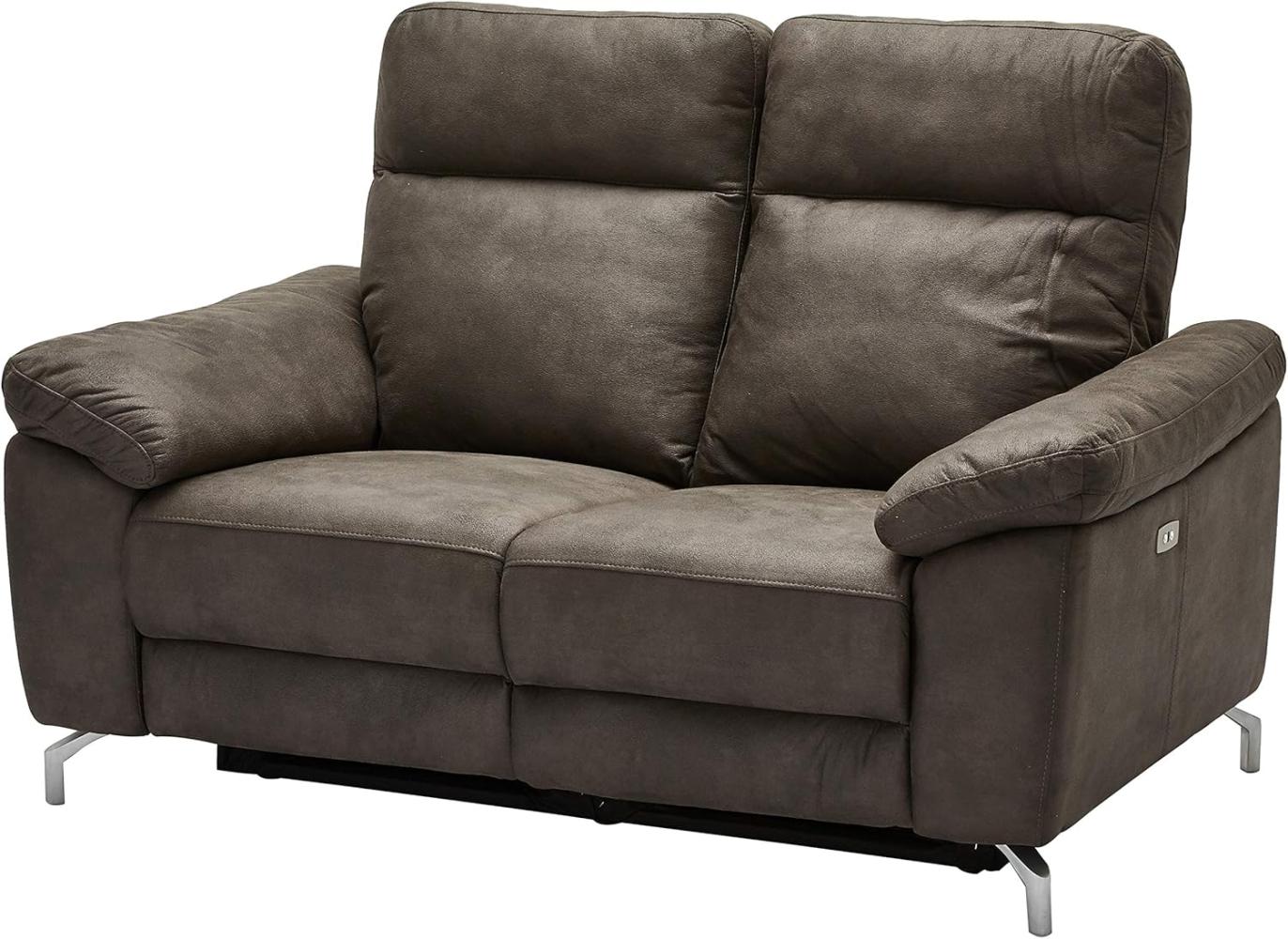 2-Sitzer Elektrisch Relaxsofa Selesta - Braun Stoff Bild 1