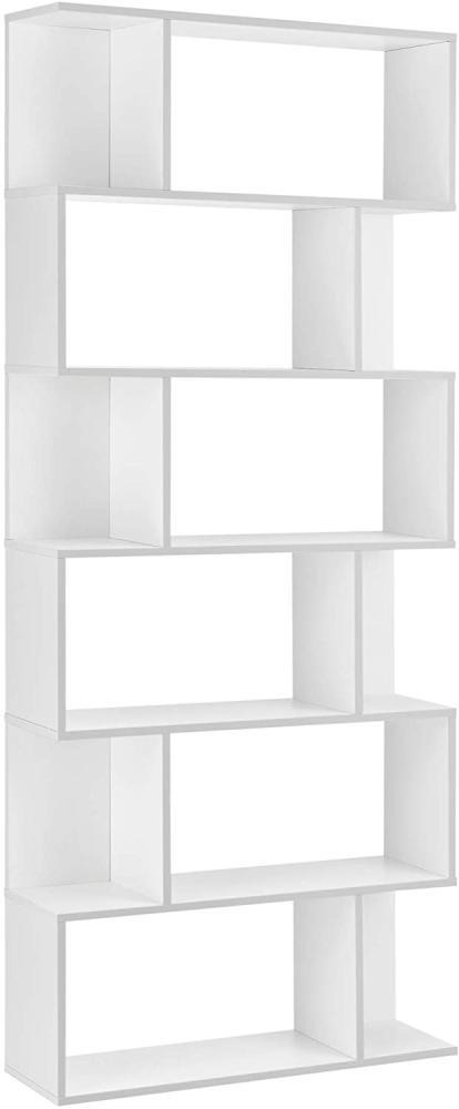 Bücherregal Borrby 192x80x24 cm Weiß en. casa Bild 1