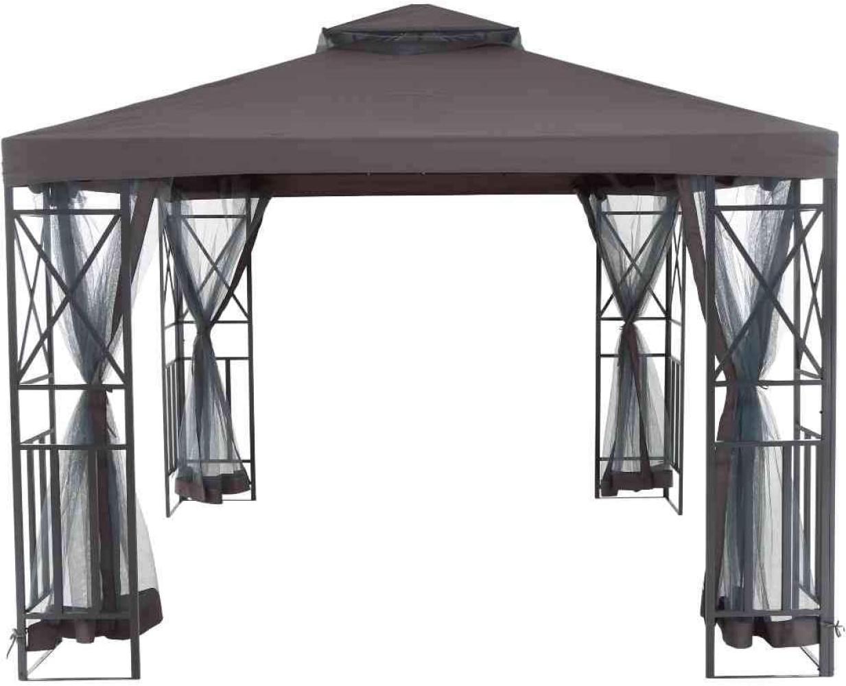 Siena Garden Durban Pavillon, grau Polyester Gartenpavillon Bild 1