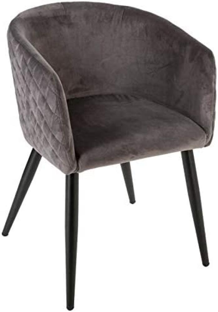 GLAMOUR Steppsessel, Loungesessel, grau Bild 1