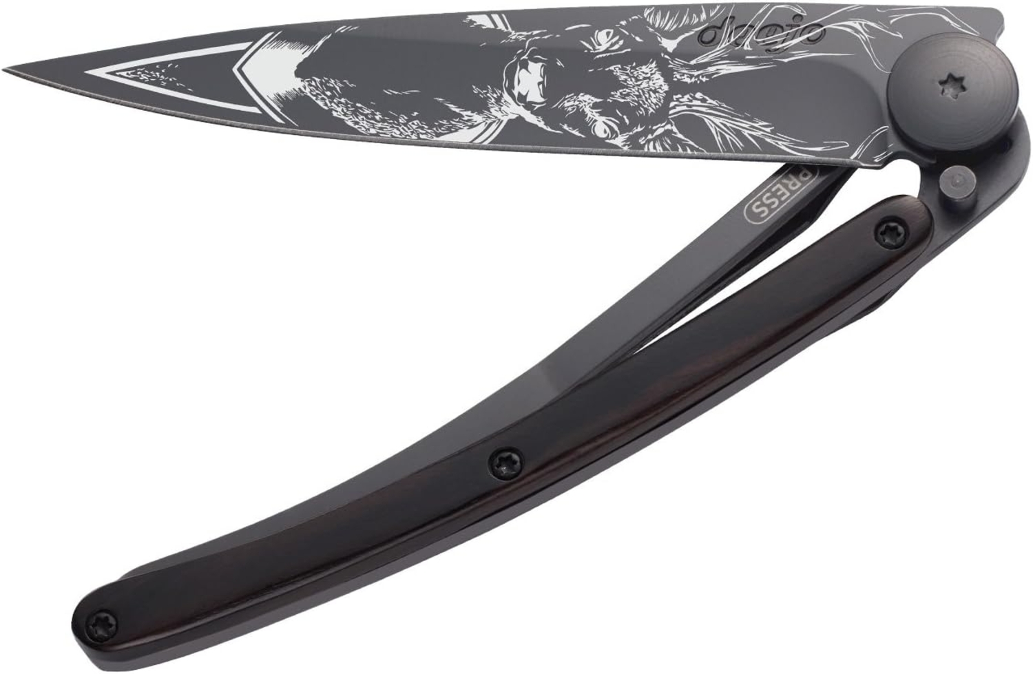 Deejo Messer 37 g Schwarz Ebenholz Hirsch Bild 1