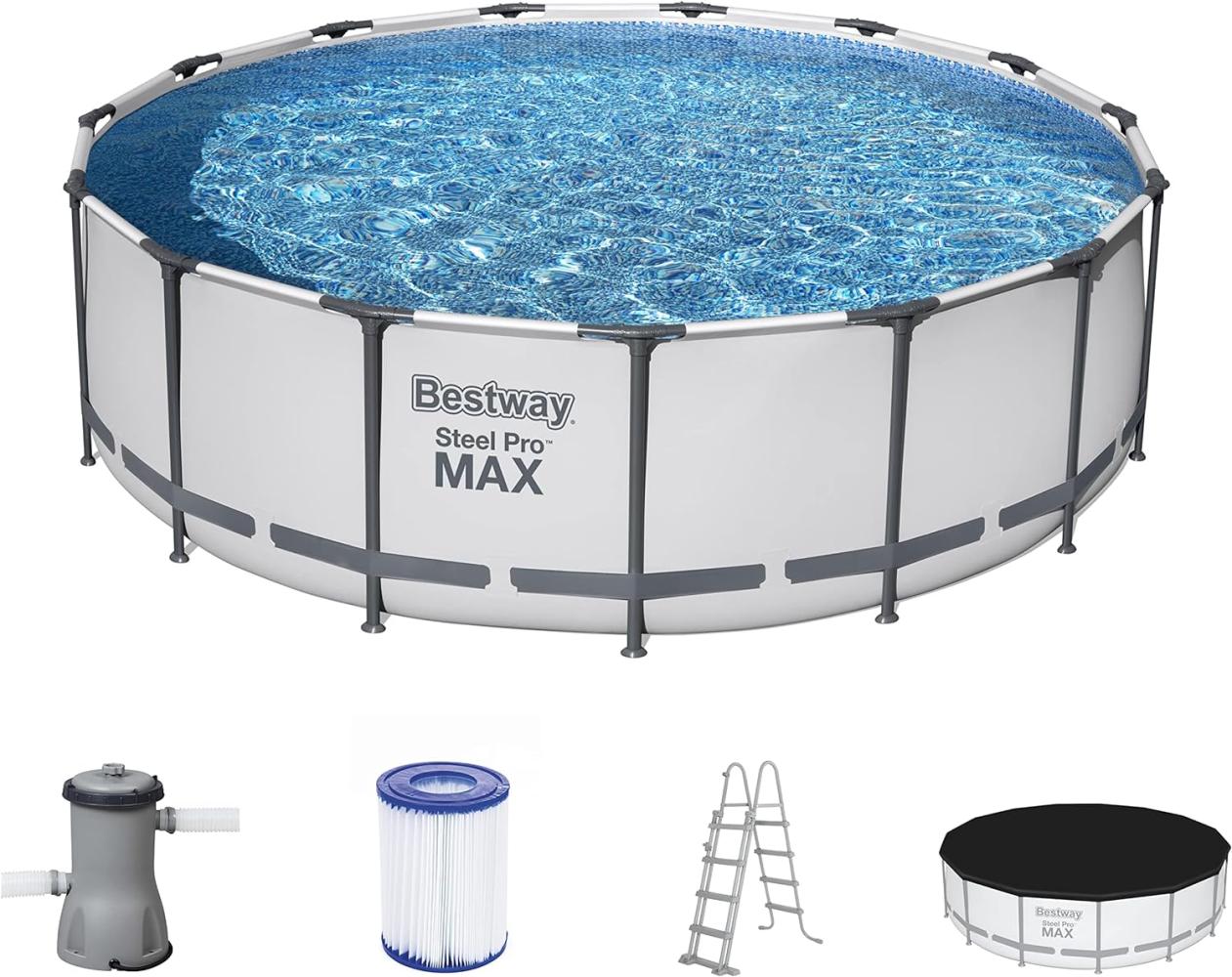 Bestway Steel Pro MAX Swimmingpool-Set Rund 457x122 cm 92815 Bild 1