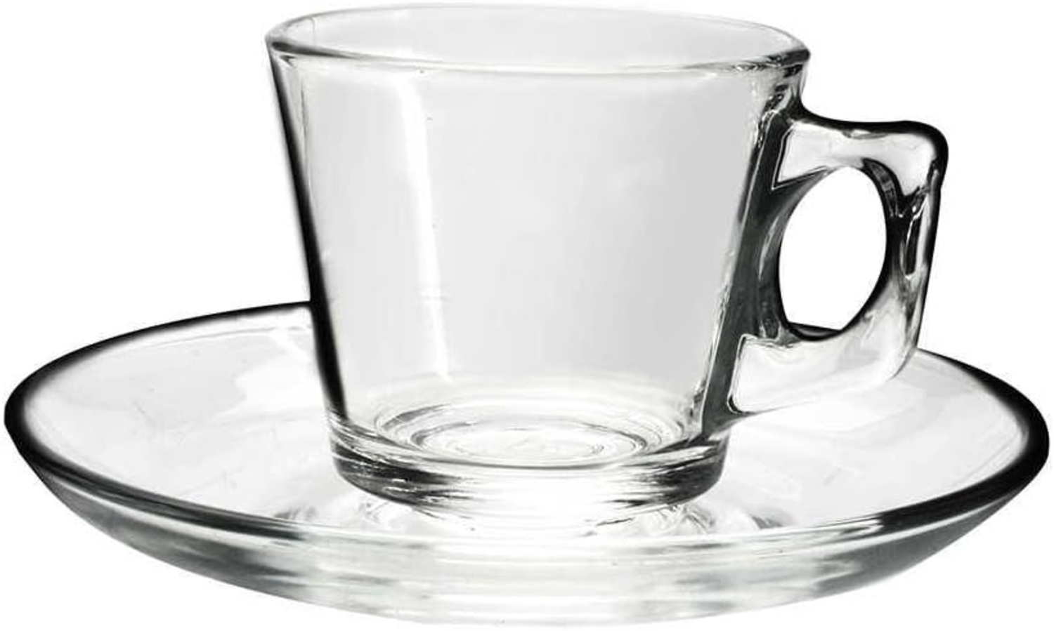 Pasabahce 12tlg. Vela Espresso set 80cc, Transparent Gläser mit Untertasse Bild 1