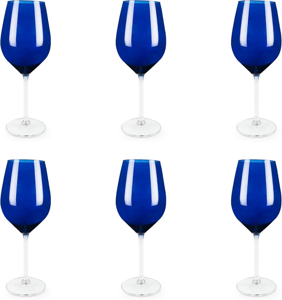 Excelsa Cobalto Weingläser, Glas, Blau, 6 Stück Bild 1