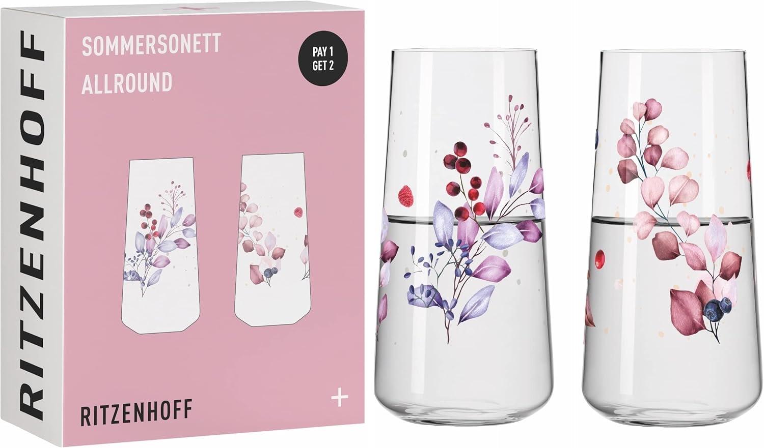 Ritzenhoff Gläser-Set Sommersonett Allround 2er Set F23, Kristallglas, 17,7 x 9,0 x 22,4 cm Bild 1