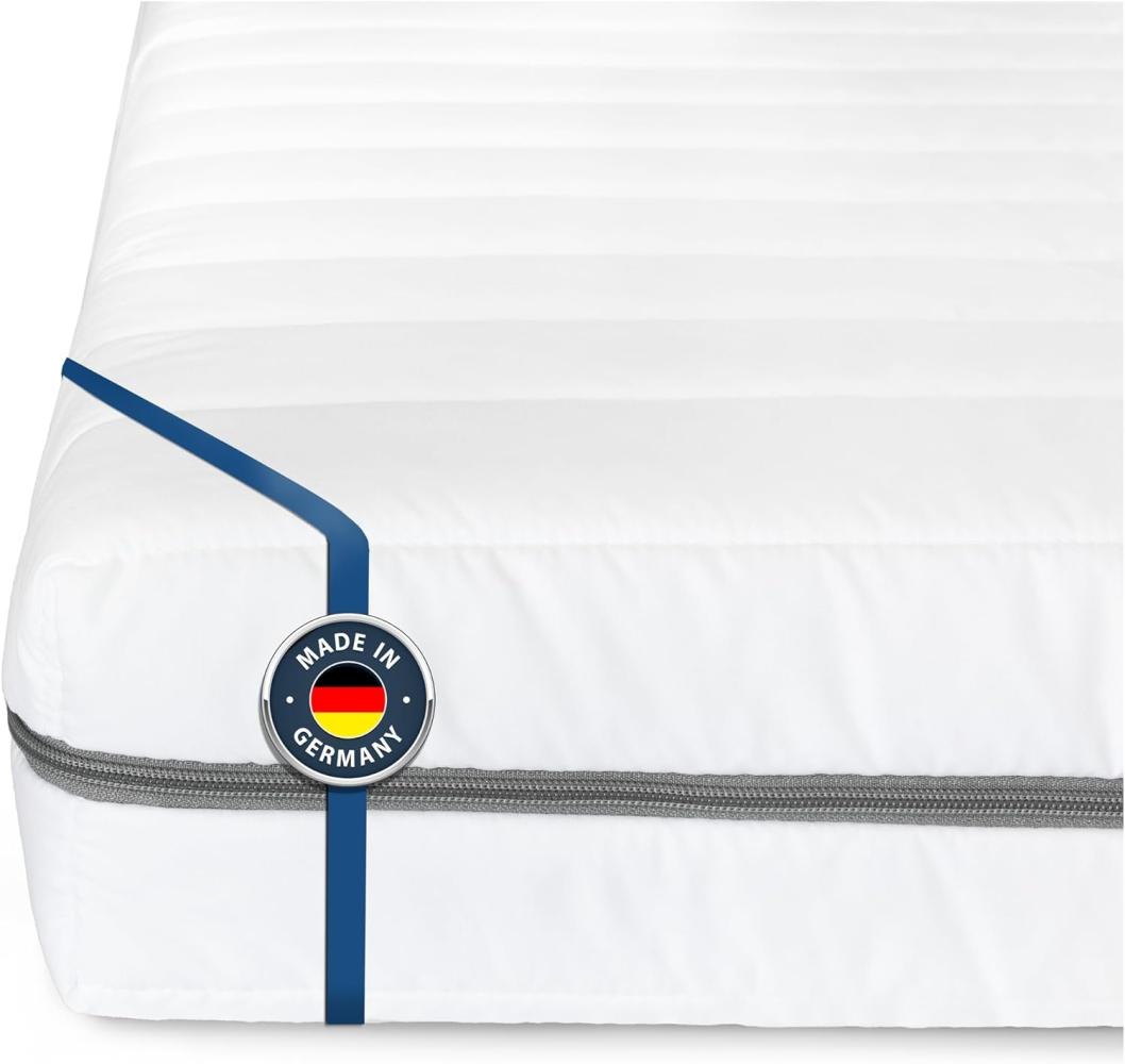 BMM Matratze 100x210 cm Klassik XXL Härtegrad H3 fest/Kaltschaummatratze Öko-Tex Zertifiziert/orthopädische 7 Zonen Matratze Höhe 12 cm/Matratzen produziert in Deutschland Bild 1