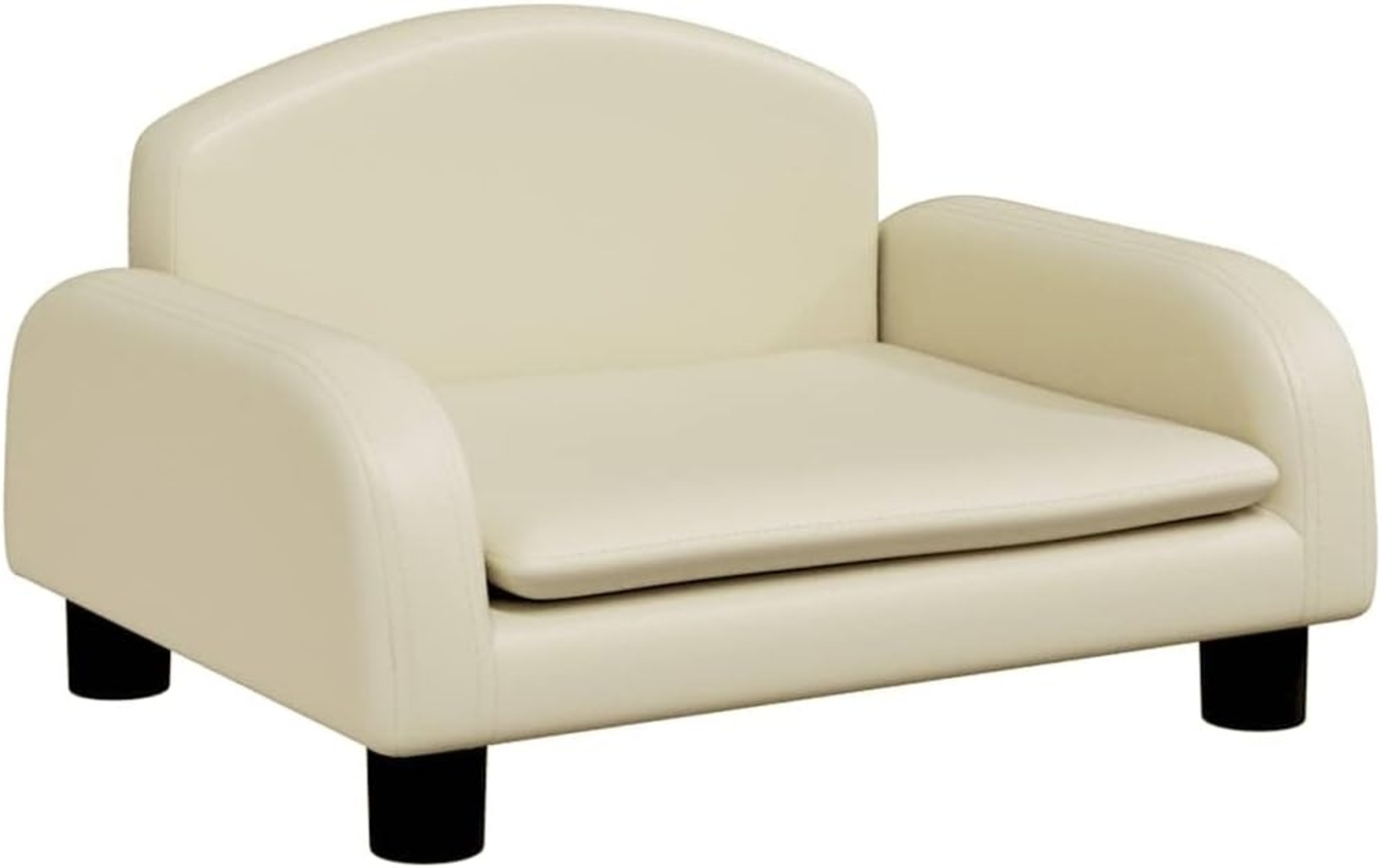 vidaXL Kindersofa Creme 50x40x30 cm Kunstleder 3196375 Bild 1