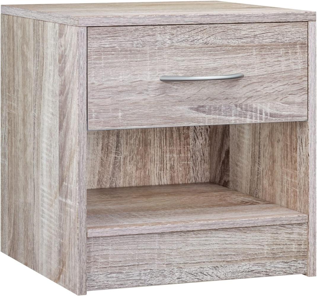 Casaria Nachttisch Kiel (1-St), mit Schublade 41x39x28cm Holz Modern Schlafzimmer Bett Nachtschrank Bild 1