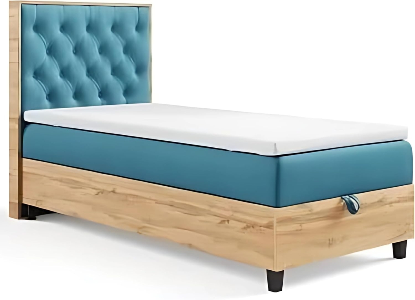 Best for Home Boxspringbett mit Bettkasten Trinity K-14 PLATE SINGLE inkl. 7 cm Topper (70x200 80x200 90x200 100x200 cm), Verschiedene Liefermöglichkeiten, TOP Preis-Leistungs-Verhältnis Bild 1