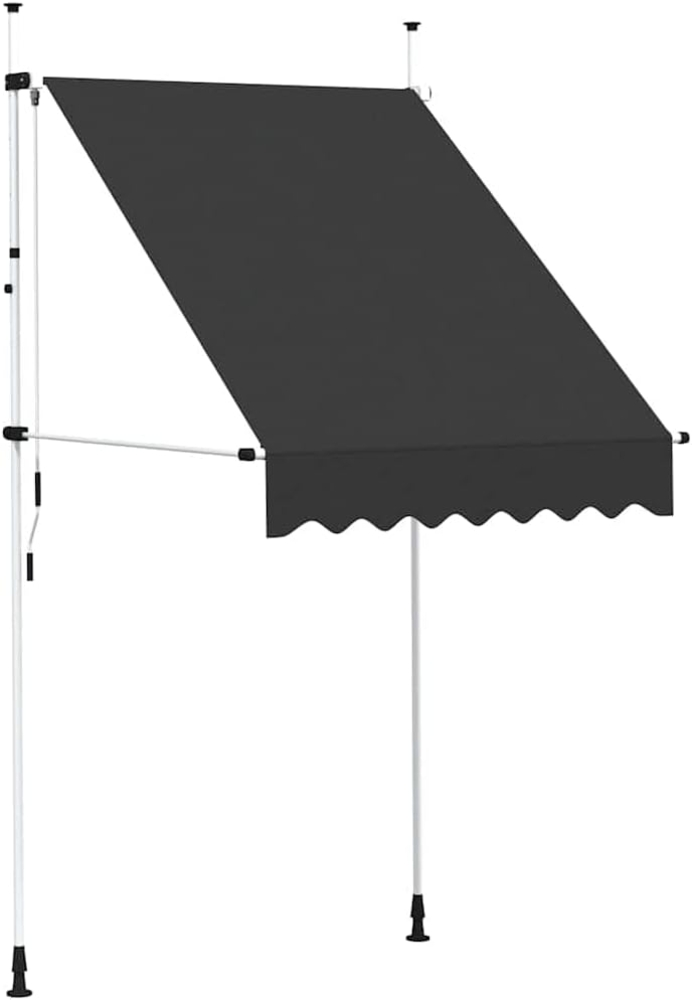 vidaXL Einziehbare Markise Handbetrieben 150 cm Anthrazit 143687 Bild 1