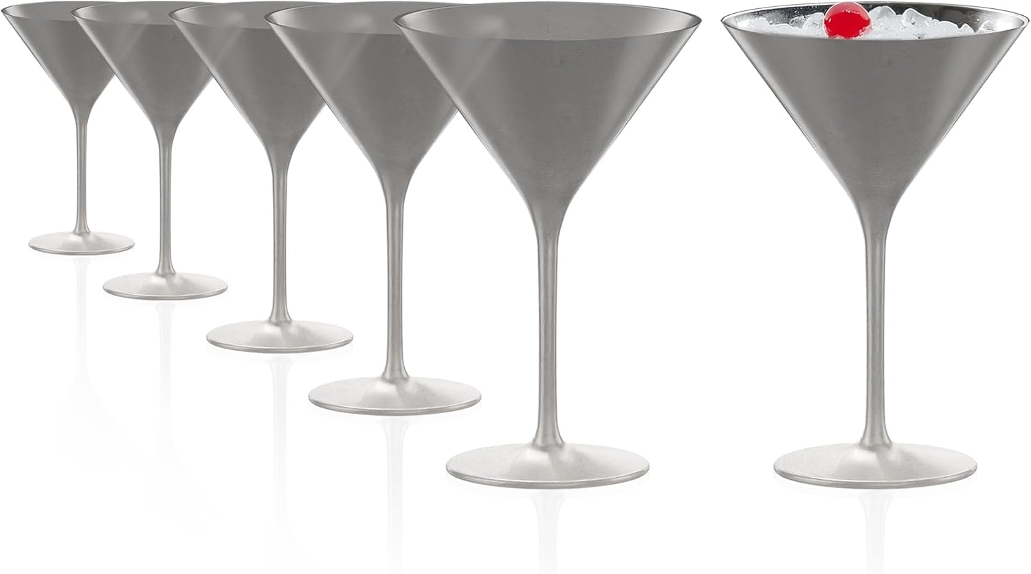Stölzle Lausitz ELEMENTS Cocktailschale Silber 6er Set - A Bild 1