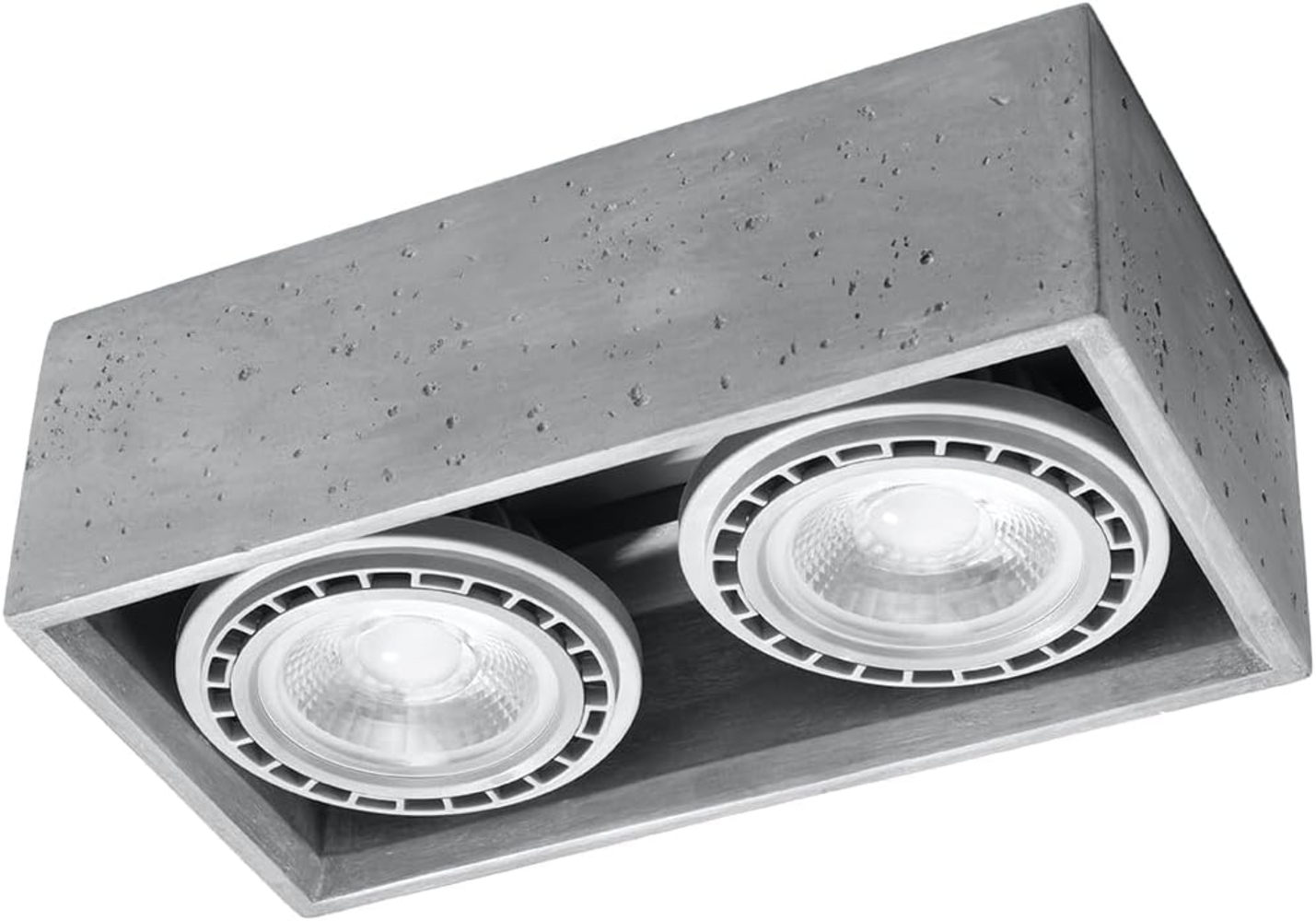 Deckenleuchte, Beton Grau, 2-flammig, L 27 cm Bild 1