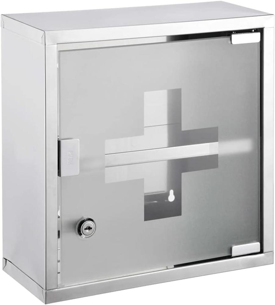 HI Medizinschrank 30 x 12 x 30 cm Edelstahl Bild 1