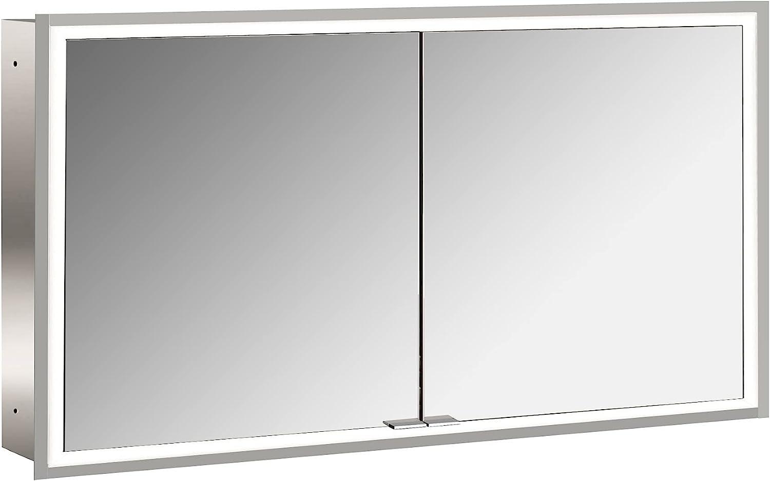 Emco asis prime Lichtspiegelschrank, Aufputzmodell, 1 Tür, Anschlag links, 600mm, Ausführung: Gehäuse Aluminium - Rückwand verspiegelt - 949705059 Bild 1