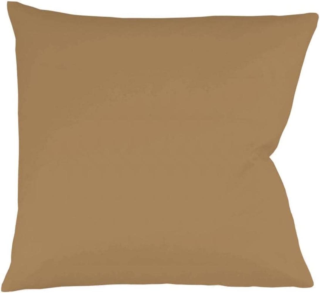 Fleuresse Mako-Satin Kissenbezüge 40x40 cm uni mit RV DP 4033 sand Bild 1