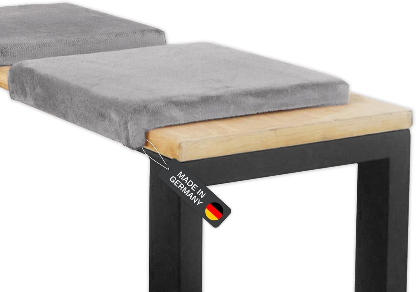 Lycce Bankauflage Klemmkissen, Sitzkissen 40cm breit, 35cm Klemmtiefe - weich gepolstert, (1 St), 1 Klemmleiste, verrutscht nicht, verschiedene Samt Farben Bild 1