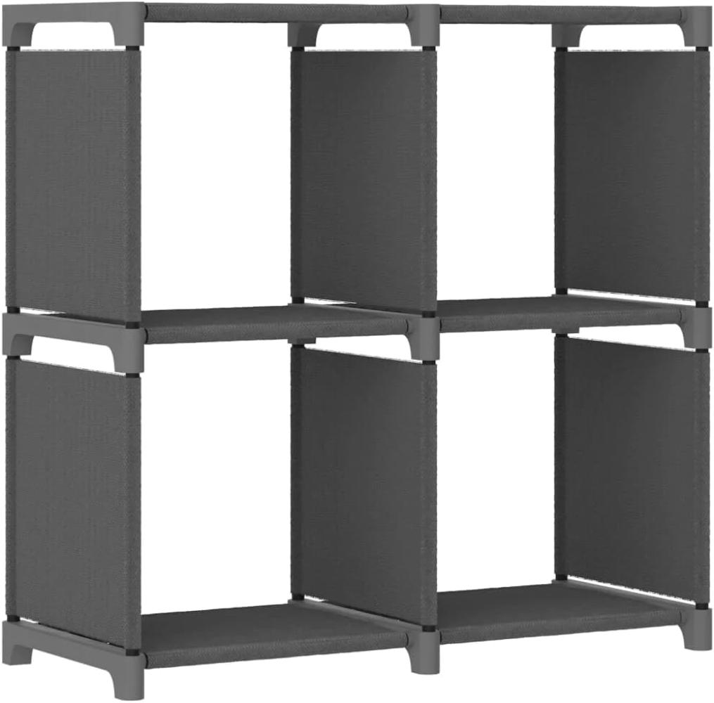 vidaXL Würfel-Regal 4 Fächer Grau 69x30x72,5 cm Stoff 322600 Bild 1