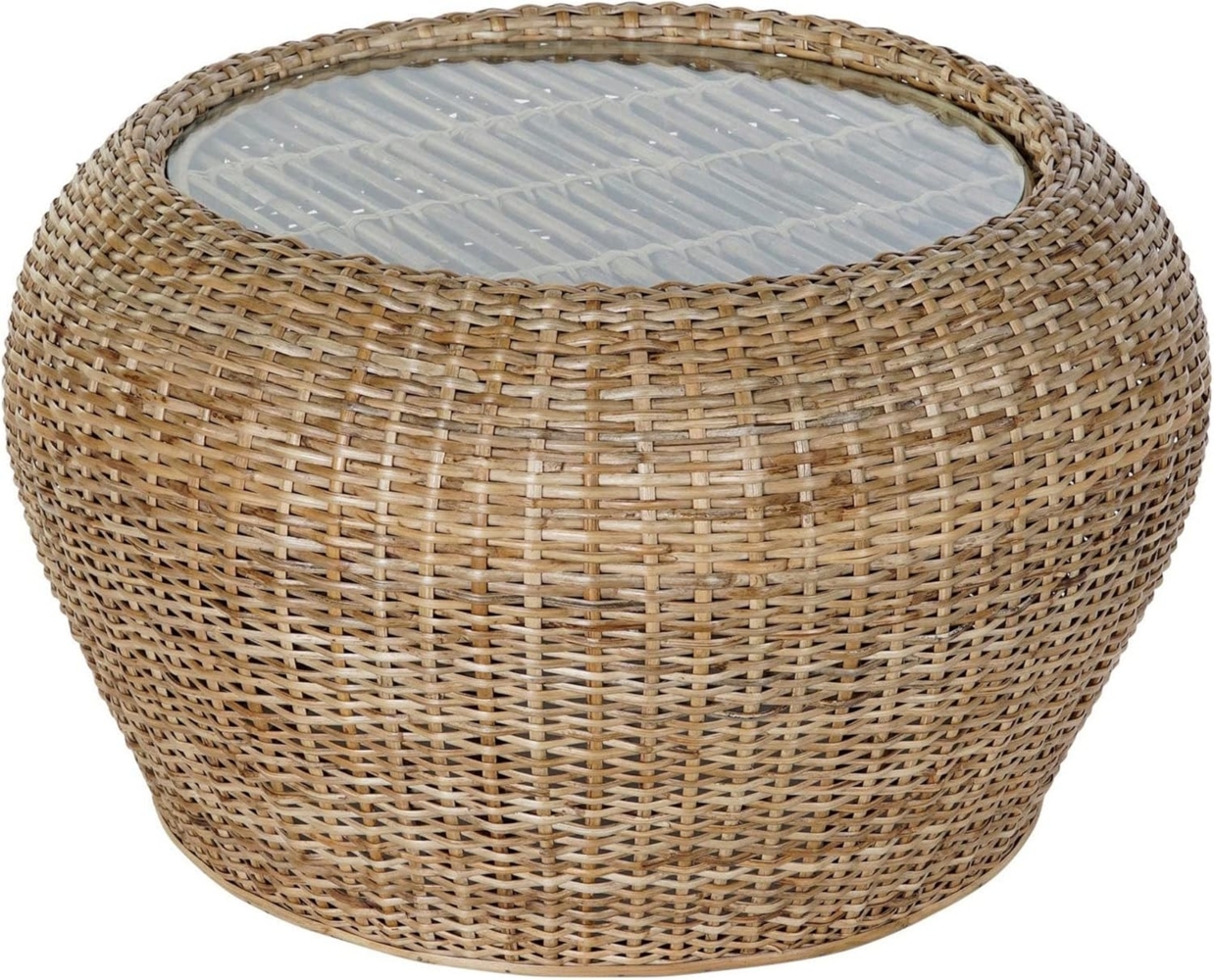 DKD Home Decor Beistelltisch DKD Home Decor Kristall Rattan (82 x 82 x 48 cm) Bild 1