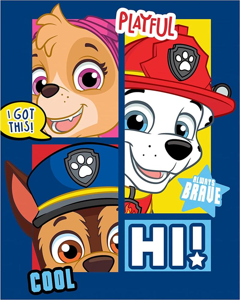 Paw Patrol Always Brave Polar Kinder Jungen Fleece Decke Kuscheldecke 100 x 140 cm Bild 1