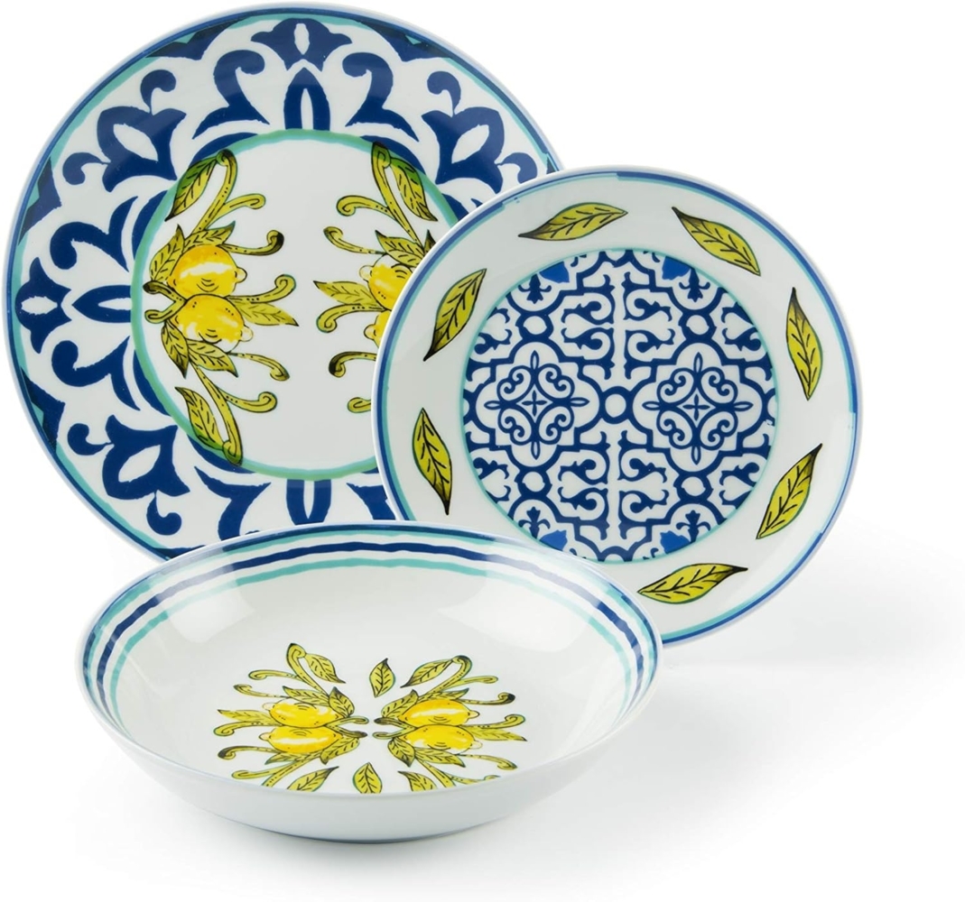 Excelsa Trendy Suppenteller, Keramik 20 x 20 x 1 cm hellblau Bild 1